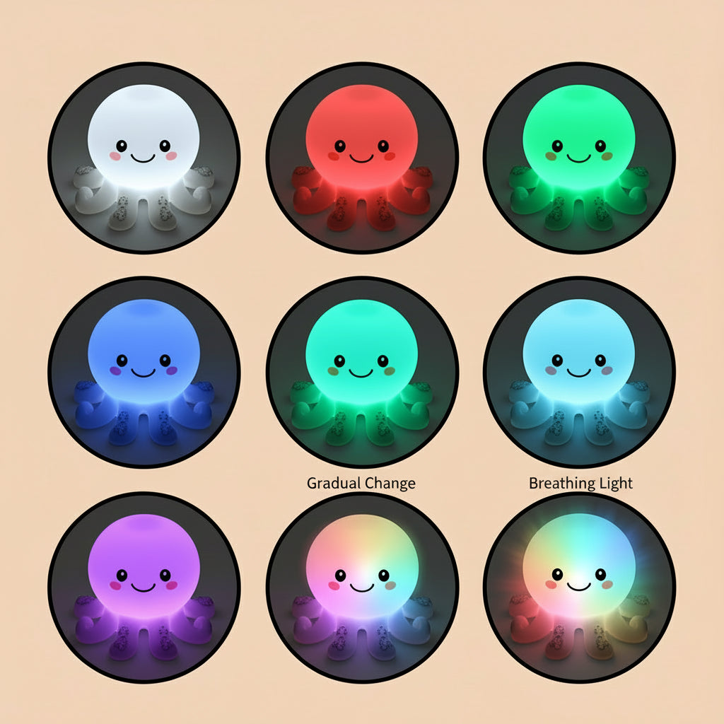 תמנון - מנורת לחיצה רכה